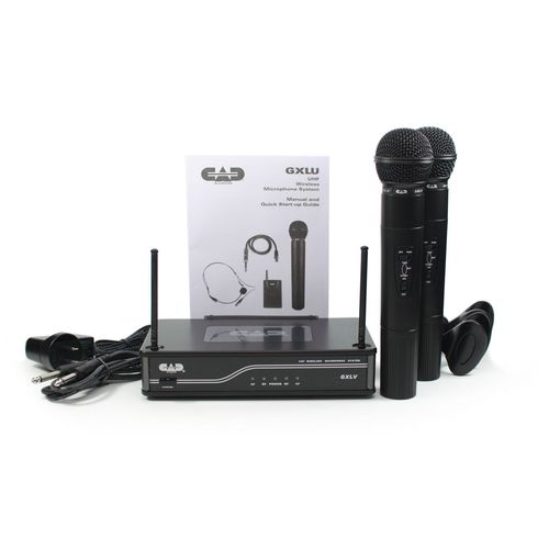 CAD Audio GXLVHHH VHF Wireless Dual Handheld Microphone System H Frequency Band