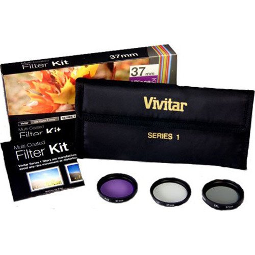 37mm UV, Polarizer & FLD Deluxe Filter kit (set of 3 + carrying case)
