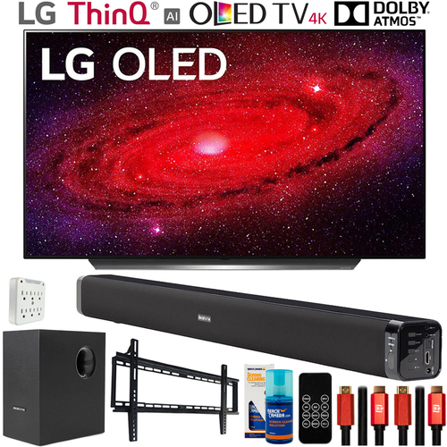 LG 55-inch CX 4K Smart OLED TV w/ AI ThinQ (2020) + Deco Sound Bar Bundle