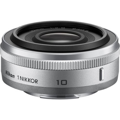 Nikon 1 NIKKOR 10mm f/2.8 Lens Silver - Factory Refurbished