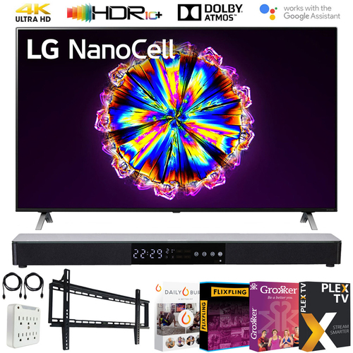 LG 65` Nano 9 Series Class 4K Smart UHD NanoCell TV 2020 with Soundbar Bundle
