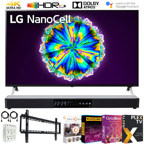 LG 55` Nano 8 Series Class 4K Smart UHD NanoCell TV with Soundbar Bundle