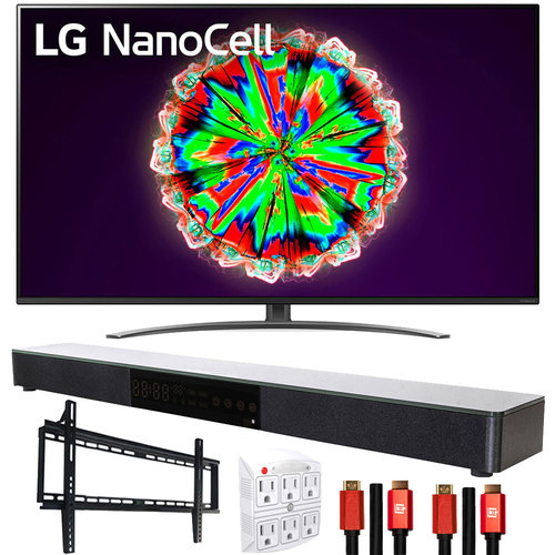 LG 65NANO81ANA 65` Nano 8 4K UHD TV AI ThinQ (2020) with Deco Gear Soundbar Bundle