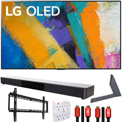 LG OLED77GXPUA 77` GX 4K OLED TV w/ AI ThinQ (2020) with Stand and Soundbar Bundle
