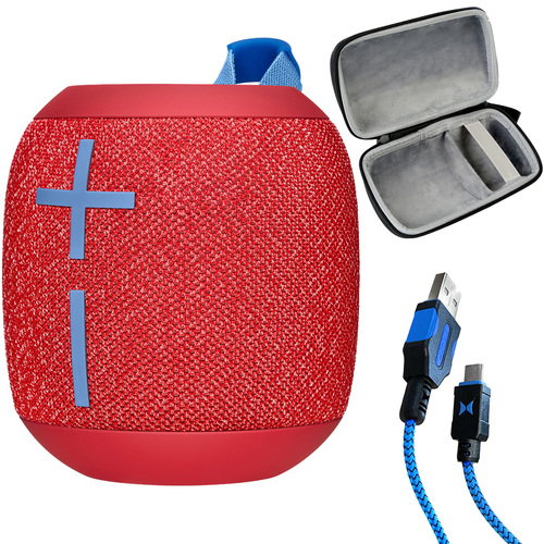 Ultimate Ears WONDERBOOM 2 Portable Bluetooth Speaker (Radical Red) with Deco Gear Case Bundle