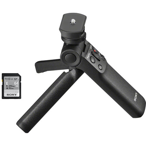 Vlogger Kit ACCVC1 GP-VPT2BT Shooting Grip with Wireless Remote Commander + 64GB