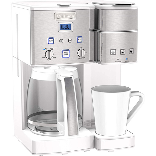 Cuisinart Coffee Center 12 Cup Coffee Maker and Single-Serve Brewer White SS-15W