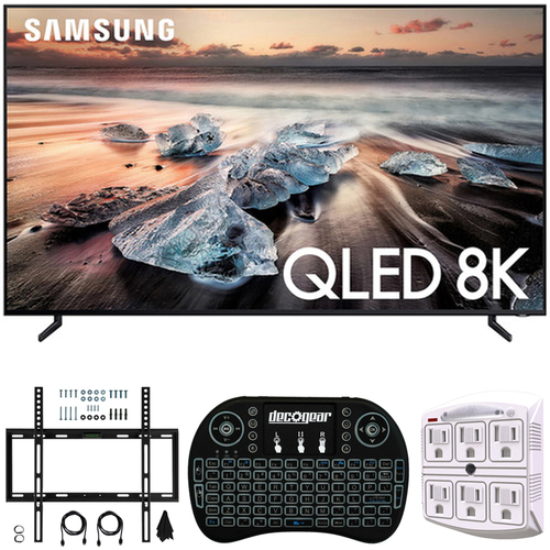 Samsung QN65Q900RB 65` Q900 QLED Smart 8K UHD TV (2019) - (Renewed) + Wall Mount Bundle