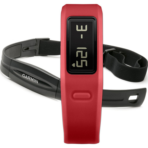Garmin Vivofit Fitness Band Bundle Heart Rate Monitor (Red)