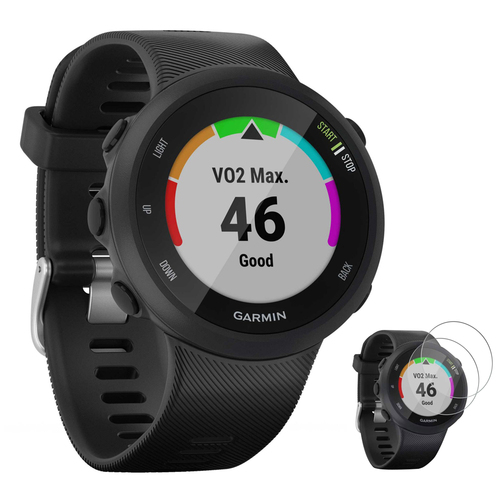 Garmin Forerunner 45 GPS HRM Running Smartwatch (Black) - Renewed w/ Screen Protector