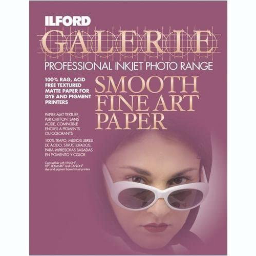 Ilford Smooth Fine Art Photo Paper 8.5 x 11 Inch (Letter) 1124558 - 10 Pack