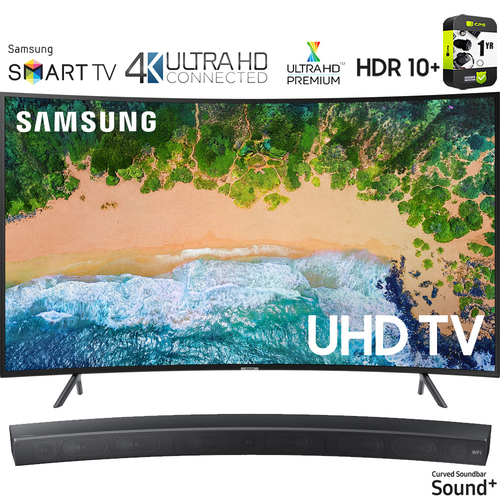 Samsung UN55NU7300 55` NU7300 Curved Smart 4K UHD TV (2018) Soundbar Extended Warranty