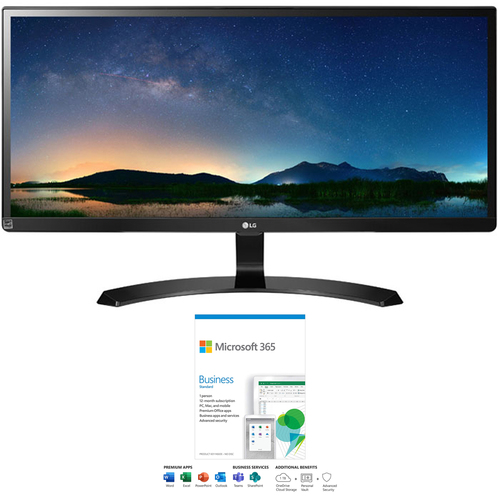 LG 29` UltraWide Full HD IPS LED FreeSync Monitor with Microsoft 365 Business