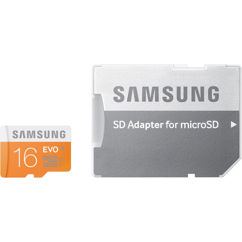 Samsung EVO 16GB microSDHC Up to 48MB/s Class 10 Memory Card with Adapter