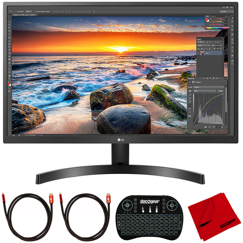 LG 27` UHD 3840x2160 IPS HDR10 Monitor with FreeSync + Keyboard Bundle