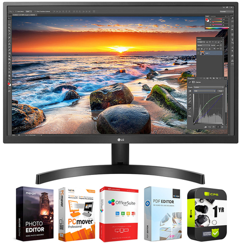 LG 27` UHD 3840x2160 IPS HDR10 Monitor with FreeSync+Warranty & Software Bundle