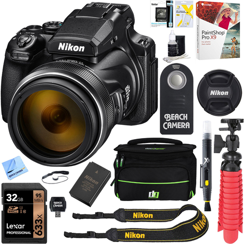 Nikon COOLPIX P1000 16MP 125x Super-Zoom Digital Camera (Renewed) + 64GB Accessory Kit