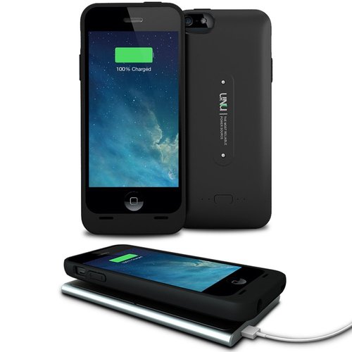 uNu Aero Series iPhone 5s Battery Case/Battery - Wireless Charging Technology, Black