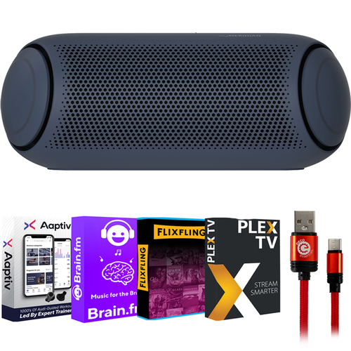 LG XBOOM Go PL7 Portable Bluetooth Speaker Meridian Technology + Deco Gear Bundle