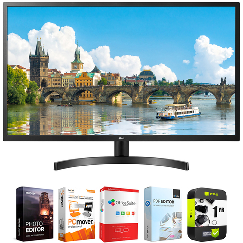 LG 31.5` Full HD IPS Monitor with AMD FreeSync + Warranty Bundle (32MN600P-B)