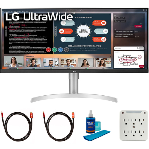 LG 34` WFHD 2560x1080 21:9 IPS HDR Monitor with AMD FreeSync + Cleaning Bundle