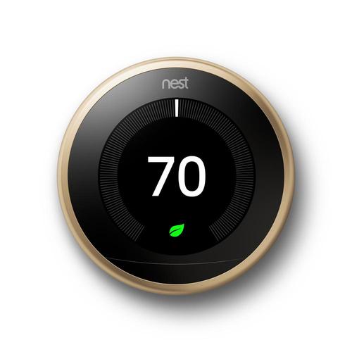 Google Nest Learning Thermostat 3rd Gen Smart Thermostat (Brass) - T3032US