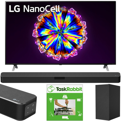 LG 65` Class 4K Smart UHD NanoCell TV AI ThinQ (2020) + LG SN5Y Sound Bar Bundle