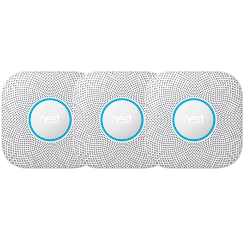 Google Nest S3006WBUS Protect Smoke and CO Alarm, Battery White - (3-Pack)