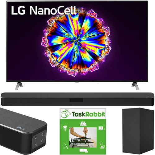 LG 75` Class 4K Smart UHD NanoCell TV AI ThinQ (2020) + LG SN5Y Sound Bar Bundle