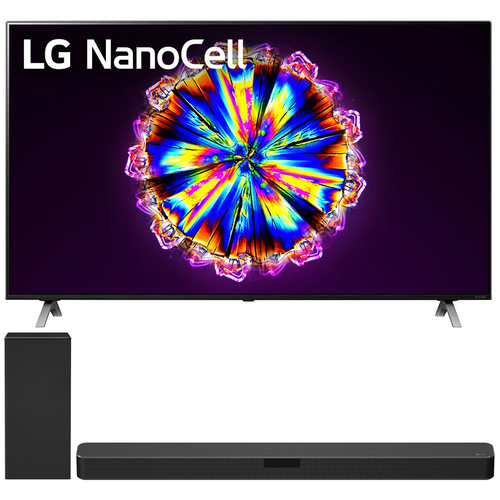 LG 55` Class 4K Smart UHD NanoCell TV AI ThinQ (2020) + LG SN5Y Sound Bar Bundle