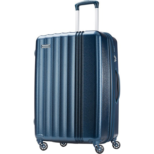 Samsonite Cerene Hardside Luggage  25` Checked Medium with Spinner Wheels, Blue 