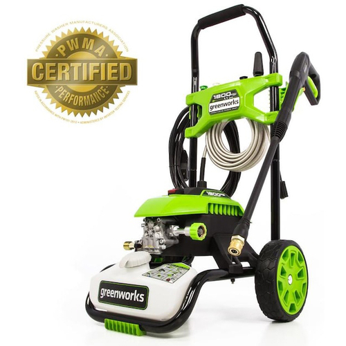 Greenworks GPW1803 1800-PSI 1.1-GPM Cold Water Electric Pressure Washer Factory Refurbished