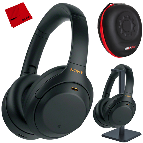 Sony WH1000XM4/B Wireless Noise Cancelling Headphones WH1000XM4/B Black Pro Stand Kit