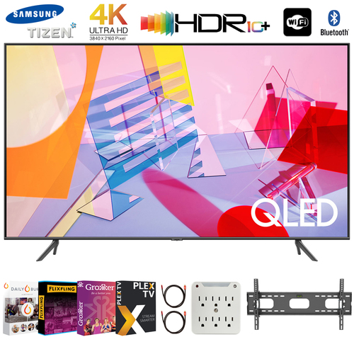 Samsung QN43Q60TA 43` Class Q60T QLED 4K UHD HDR Smart TV (2020) +Movies Streaming Pack