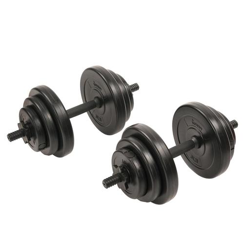Sunny Health and Fitness  Exercise Vinyl 40 Lb Dumbbell Set Hand Weights
