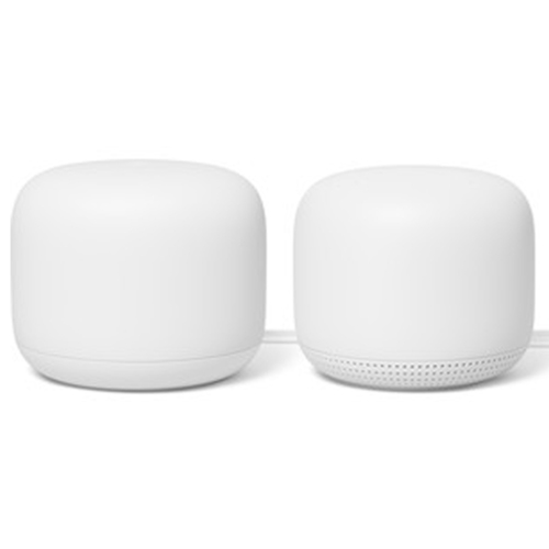 Google Nest Wifi Router Dual Band Mesh System + Access Point (GA00822) Snow - (2-Pack)