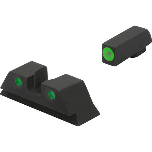 Meprolight ML40224G HVS Fixed Set fits Glock 9, 40 Green w/Green Outline Green Black