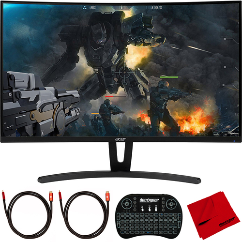 Acer 27` Curved Full HD 1920x1080 Gaming Monitor with Keyboard Bundle