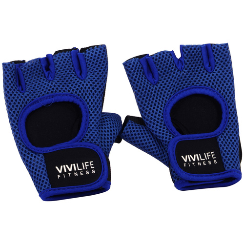 Vivitar PF-V8312-BLU Mesh Workout Gloves, Blue