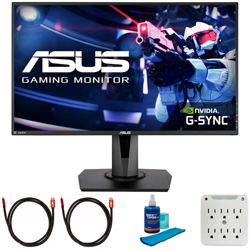 ASUS 27` Full HD 1080p 165Hz, G-SYNC Compatible Gaming Monitor + Cleaning Bundle