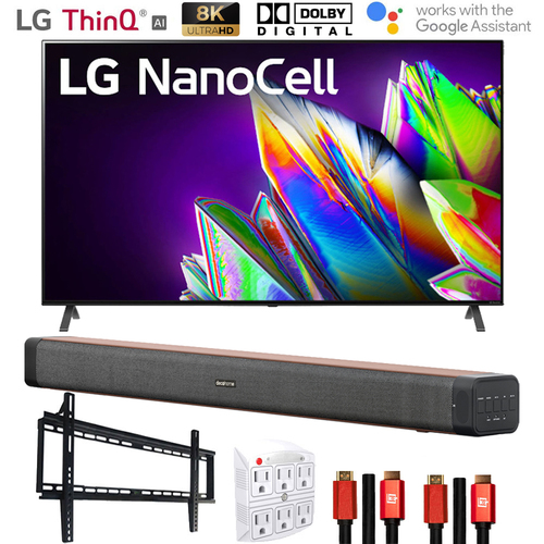 LG 75` 8K Smart UHD NanoCell TV w/ AI ThinQ (2020) Deco Home Soundbar Bundle