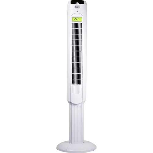 Black & Decker 48` Tower Fan with Remote, White - Open Box