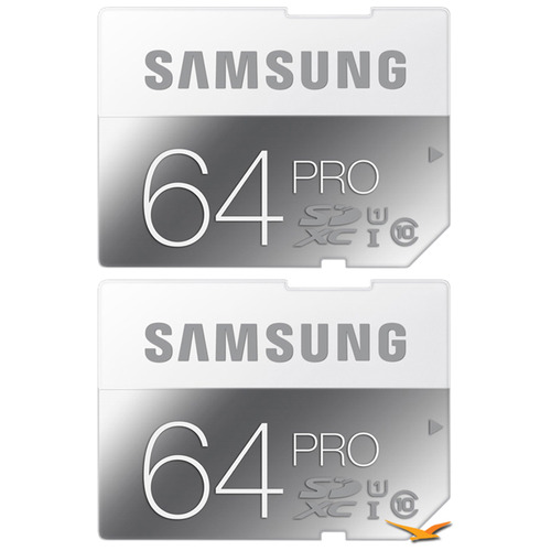 Samsung PRO 64GB Class 10 SDXC Memory Card 2-Pack (Up to 90MB/s)