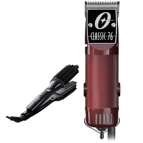 Oster Classic 76 Universal Motor Clipper Red with Flat Iron Hair Straightener