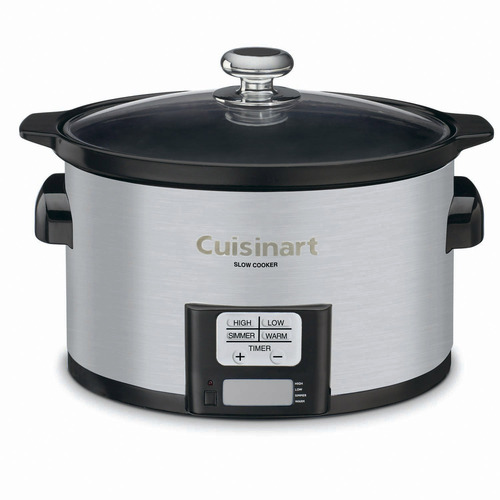 Cuisinart 3.5 Quart Programmable Slow Cooker, Brushed Stainless Steel PSC-350