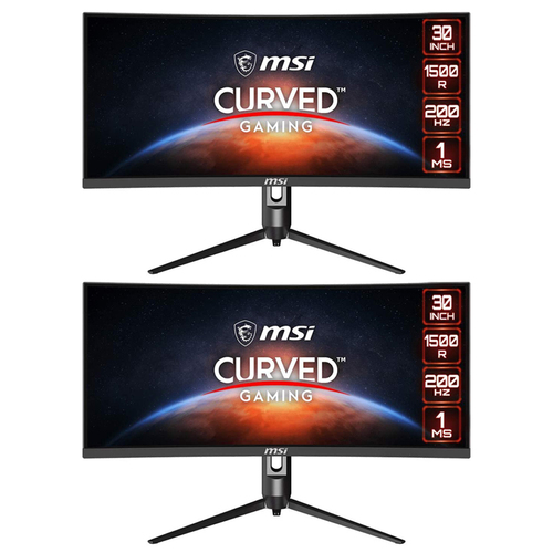 MSI Optix MAG301CR 29.9` WFHD 21:9 200Hz Curved Gaming Monitor 2 Pack