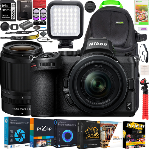 Nikon Z5 Mirrorless Full Frame FX Camera 2 Lens Kit 24-50mm + 50-250mm DX VR Bundle