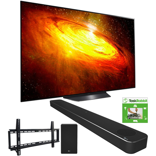 LG 65` BX 4K Smart OLED TV w/ AI ThinQ (2020 Model) + LG SN9YG Sound Bar Bundle
