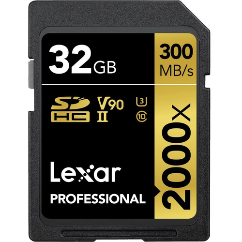 Professional 32GB 2000x UHS-II SDXC Memory Card Up to 300MB/s without Reader