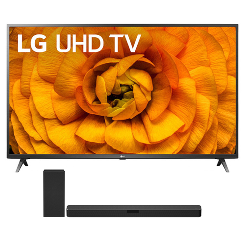 LG 65UN8500PUI 65` UHD 4K HDR AI Smart TV (2020) + LG SN5Y Sound Bar Bundle